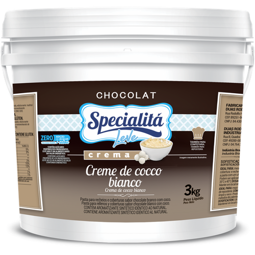 Specialita Crema ( Creme de Coco Bianco ) 3kg - Duas Rodas