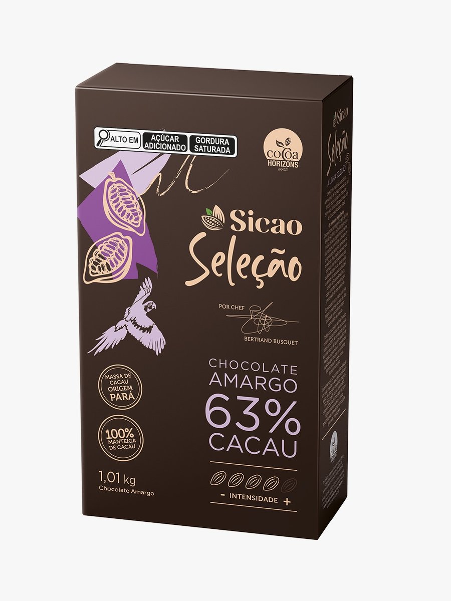 Chocolate Seleção Amargo 63% 1,01kg - Sicao