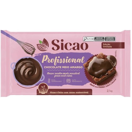 Chocolate Seleção Amargo 63% 1,01kg - Sicao