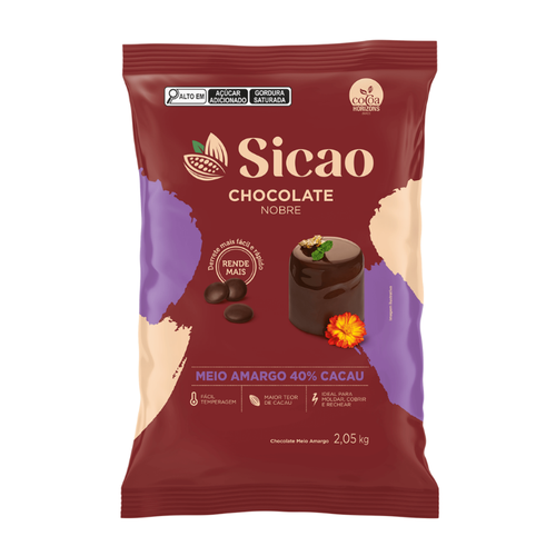 Chocolate Seleção Amargo 63% 1,01kg - Sicao