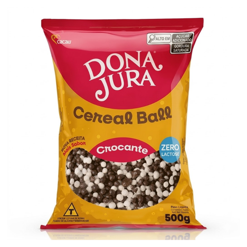 Chocolate Mini Cereal Ball Branco e Preto Zero Lactose 500g - Dona
