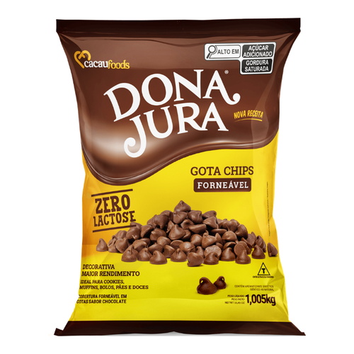 Chocolate Gotas Chips Zero Lactose 1,05kg - Dona Jura